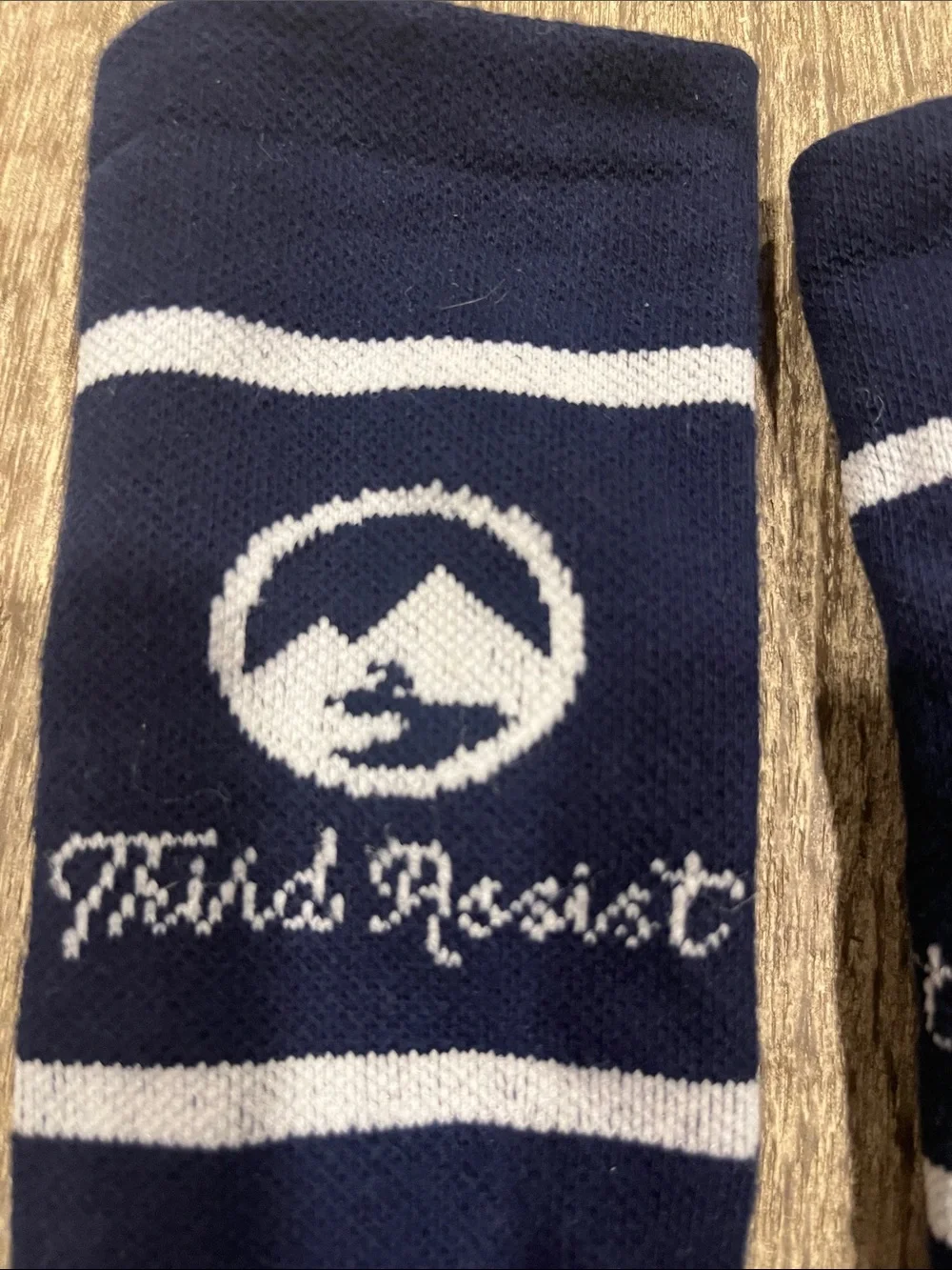 Kids Navy Crew Socks with White Accents